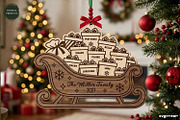 Santa Sleigh Ornaments SVG Bundle, a Decorative Illustration by svgocean (Thumbnail 16 of 21)