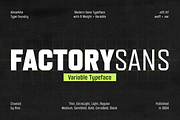 Factory Sans – Modern Sans Typeface, a Sans Serif Font by Almarkhatype (Thumbnail 1 of 12)