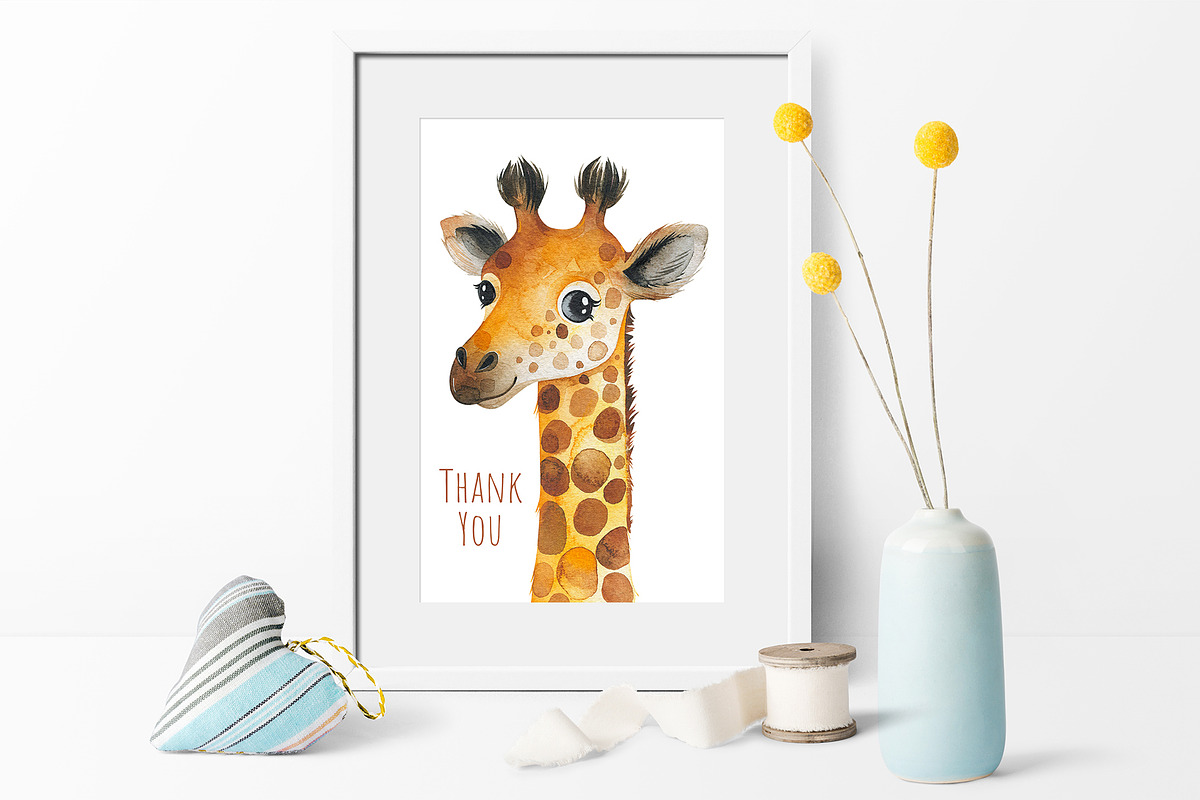 Watercolor Animal Alphabet. A to Z, an Object Graphic by Kate_Rina (Photo 5 of 5)