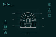 Physics Icon Art Set, an Outline Icon by Prosymbols (Thumbnail 3 of 8)