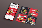 Ramen Instagram Post Template, a Social Media Template by Jiwstudio (Thumbnail 3 of 4)