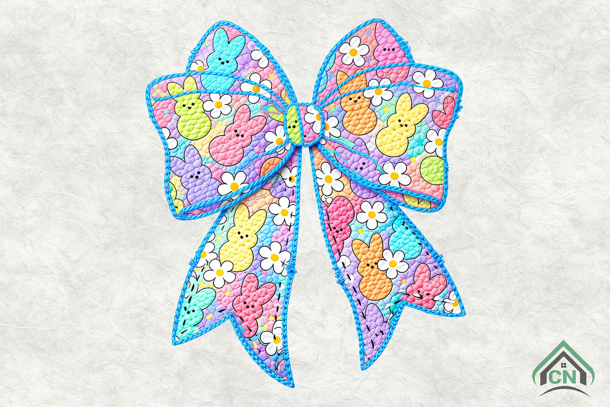 Faux Yarn Easter Coquette Bow Png, an Illustration by Craft Nest (Photo 1 of 4)