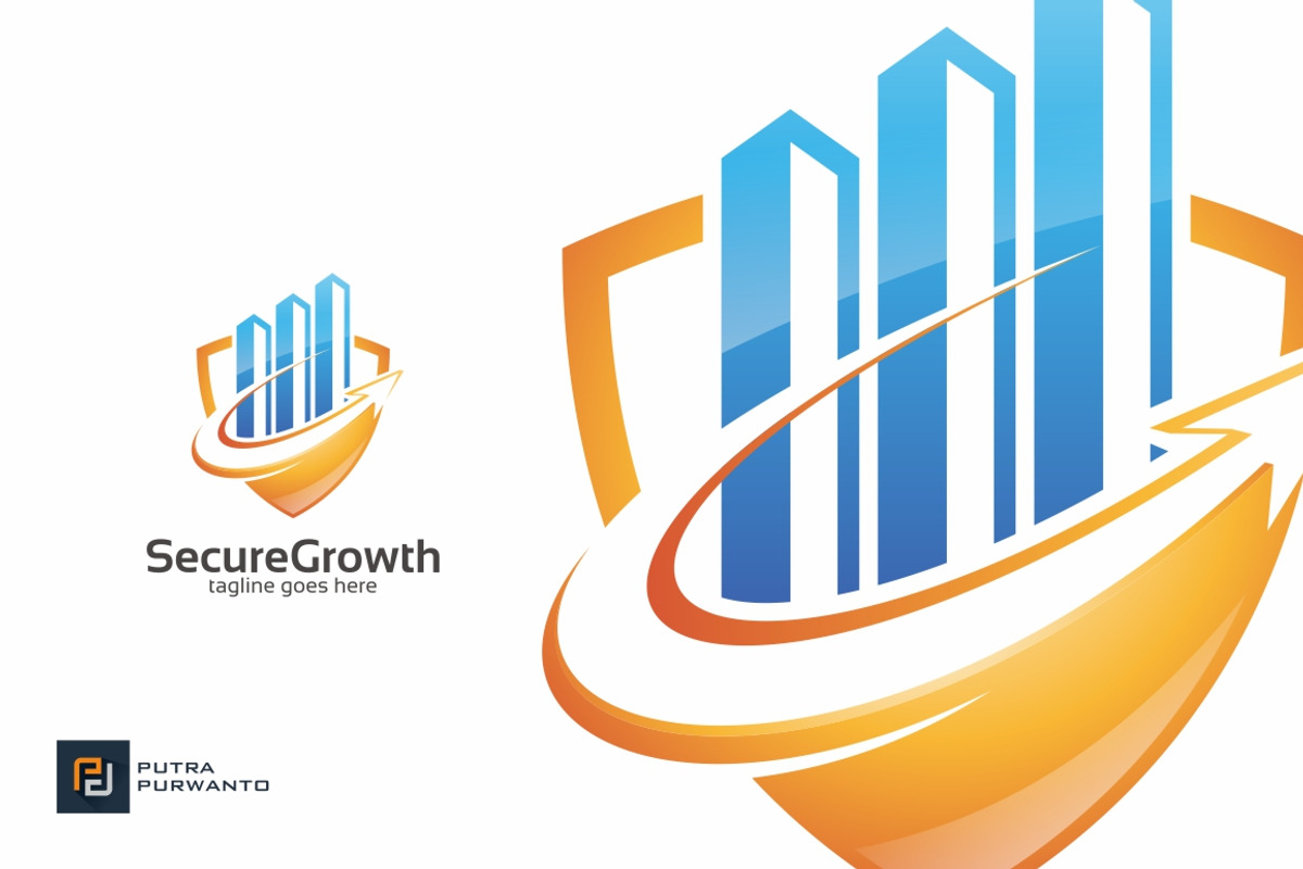 Secure Growth / Chart - Logo, a Branding & Logo Template by putra_purwanto