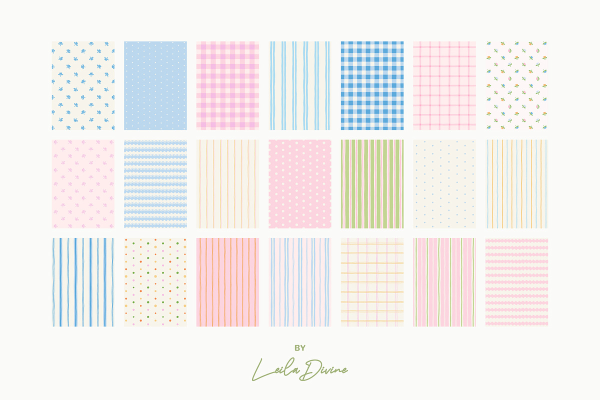 Spring Charm Clipart & Patterns, an Object Graphic by Leila Divine (Photo 16 of 17)