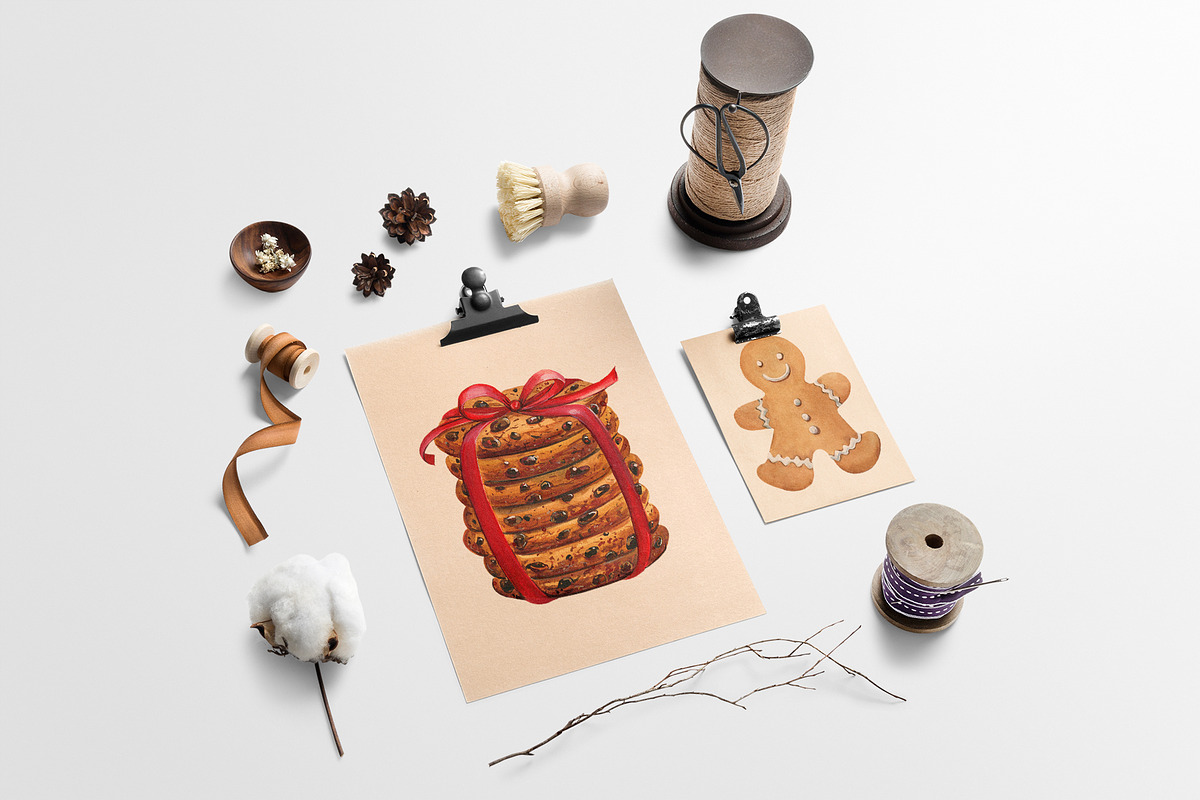Christmas sweets and hot drinks, a Decorative Illustration by Hanna Hryharenka (Photo 14 of 15)