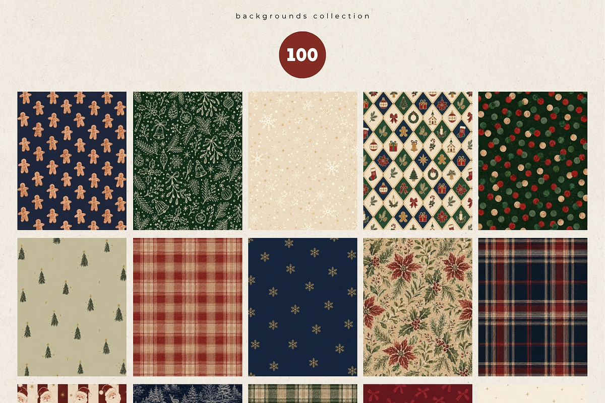 100 Elegant Christmas Backgrounds, a Background Graphic by PeDe Designs (Photo 16 of 17)