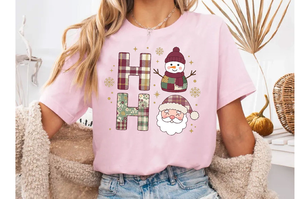 Retro Ho Ho Christmas Shirt, a Seasonal Illustration by DreamCafeArt (Photo 6 of 7)