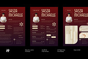 Retro Red Resume Template, a Resume Template by Neermana (Thumbnail 1 of 5)