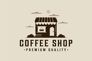 coffee shop logo vintage vector, a Branding & Logo Template by zyxroun shop
