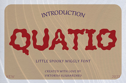 QUATIO wiggly font, a Serif Font by CHIMERA