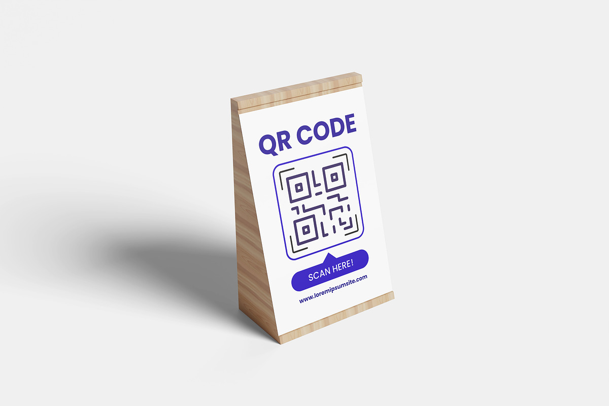 QR Code Menu Mockup, a Packaging Mockup by Hazzpro_Std (Photo 4 of 5)