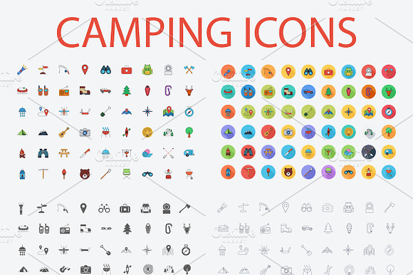 Set Of Camping Icons