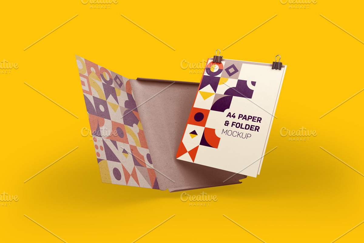 Folder Mockup, an Advertising Mockup by Qaleb Studio