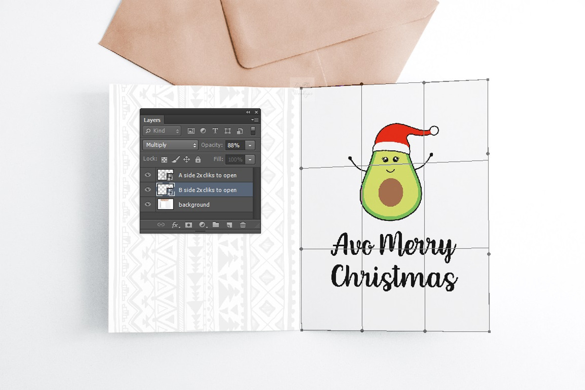 A2 open greeting card mockup kraft, a Print Template by Leo Flo Mockups (Photo 2 of 3)