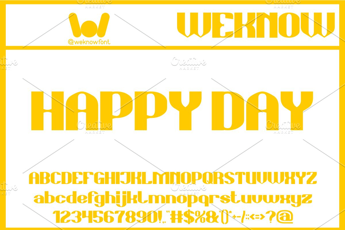 Happy Day font, a Sans Serif Font by weknow (Photo 1 of 8)
