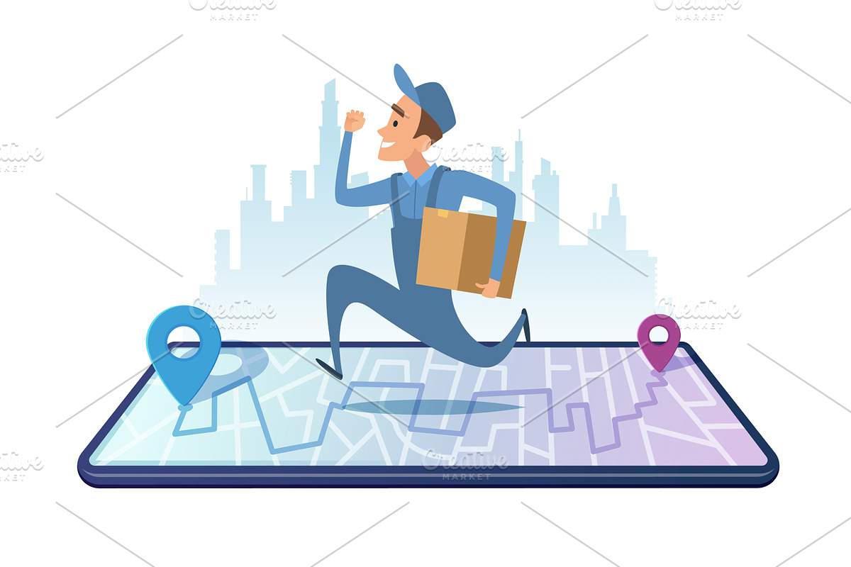 Fast delivery. concept illustration, a Transportation Illustration by Onyx