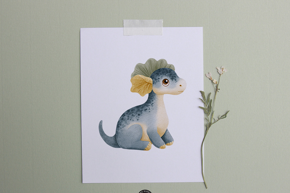 Dino Atelier Nursery Clipart, an Animal Illustration by PaintPixelCo (Photo 10 of 12)