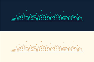 Mountains And Fir Forest Landscapes