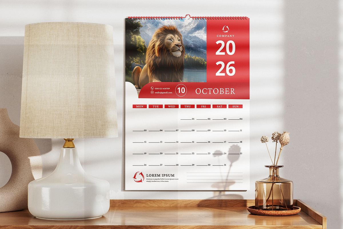 Wall Calendar 2026-2028, a Stationery Template by Design Zone (Photo 5 of 7)