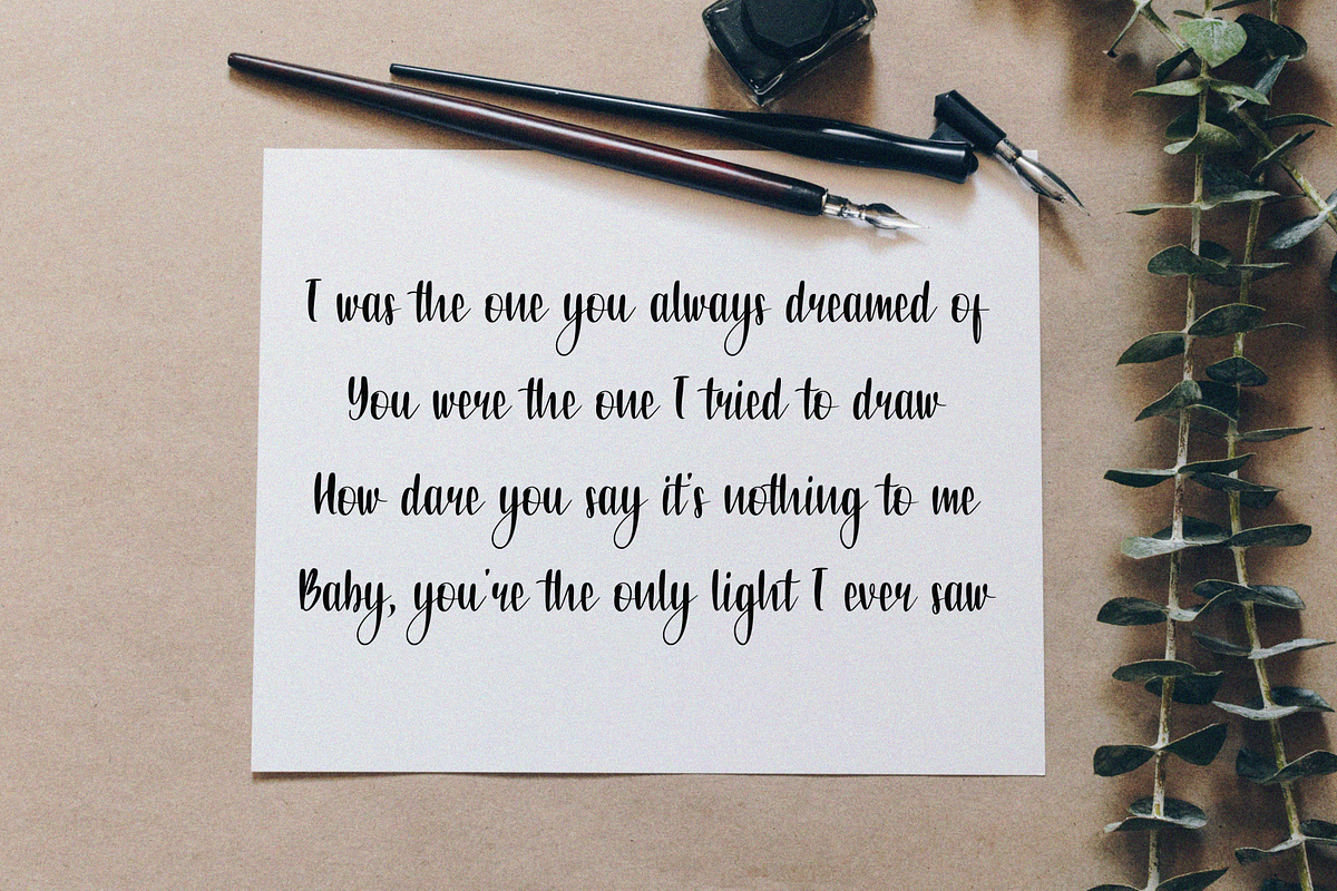 Flanela Monicha, a Script Font by Essentials Studio (Photo 5 of 8)