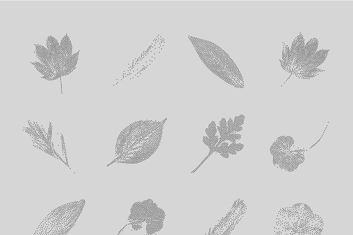 Leaf Tones Vol. 8 | Stippled Flora, a Texture Illustration by invisiblelayer (Photo 2 of 5)