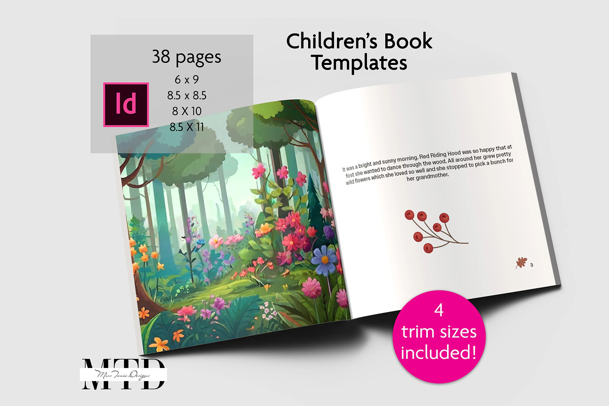 InDesign Children's Book Templates, a Templates & Theme by Ms Tonia Designs (Photo 1 of 7)