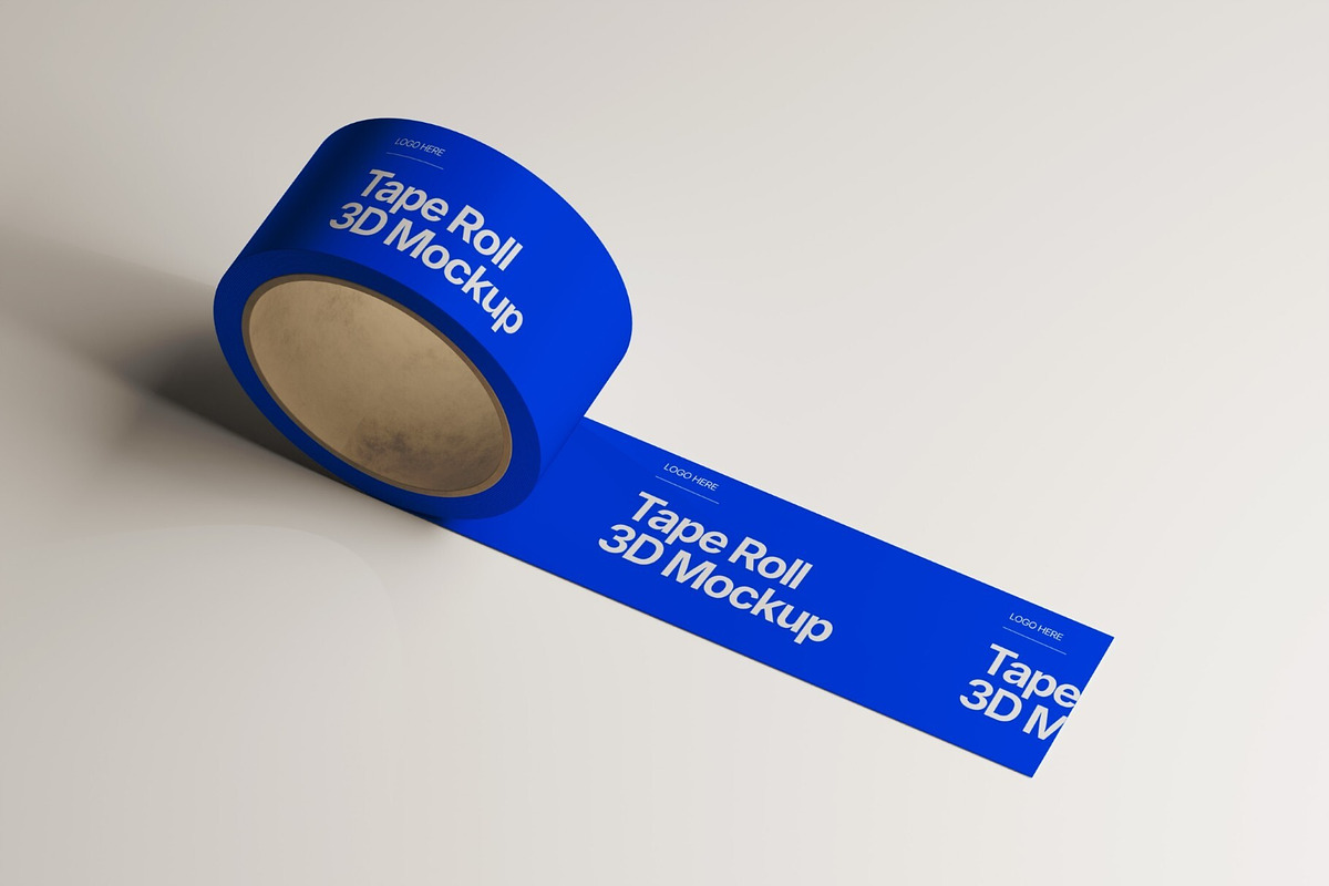 Tape Roll 3D Mockup PSD, a Packaging Mockup by Akrinity Digital (Photo 4 of 4)