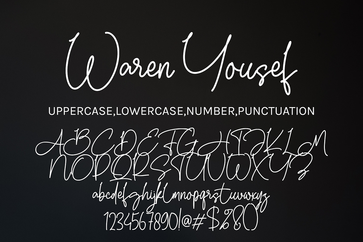 Waren Yousef, a Handwritten Font by HaKi Studio (Photo 5 of 5)