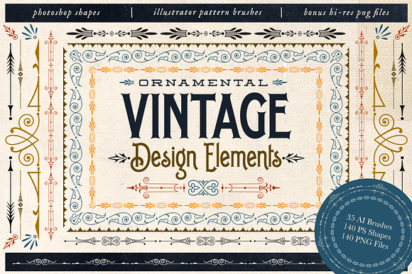 Ornamental Vintage Design Elements preview 6
