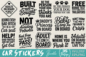 Car Stickers SVG BUndle, an Object Graphic by DollarSmart