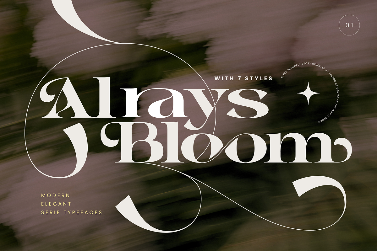 Alrays Bloom - Luxury Logo Font, a Serif Font by Nirmana Visual (Photo 1 of 15)