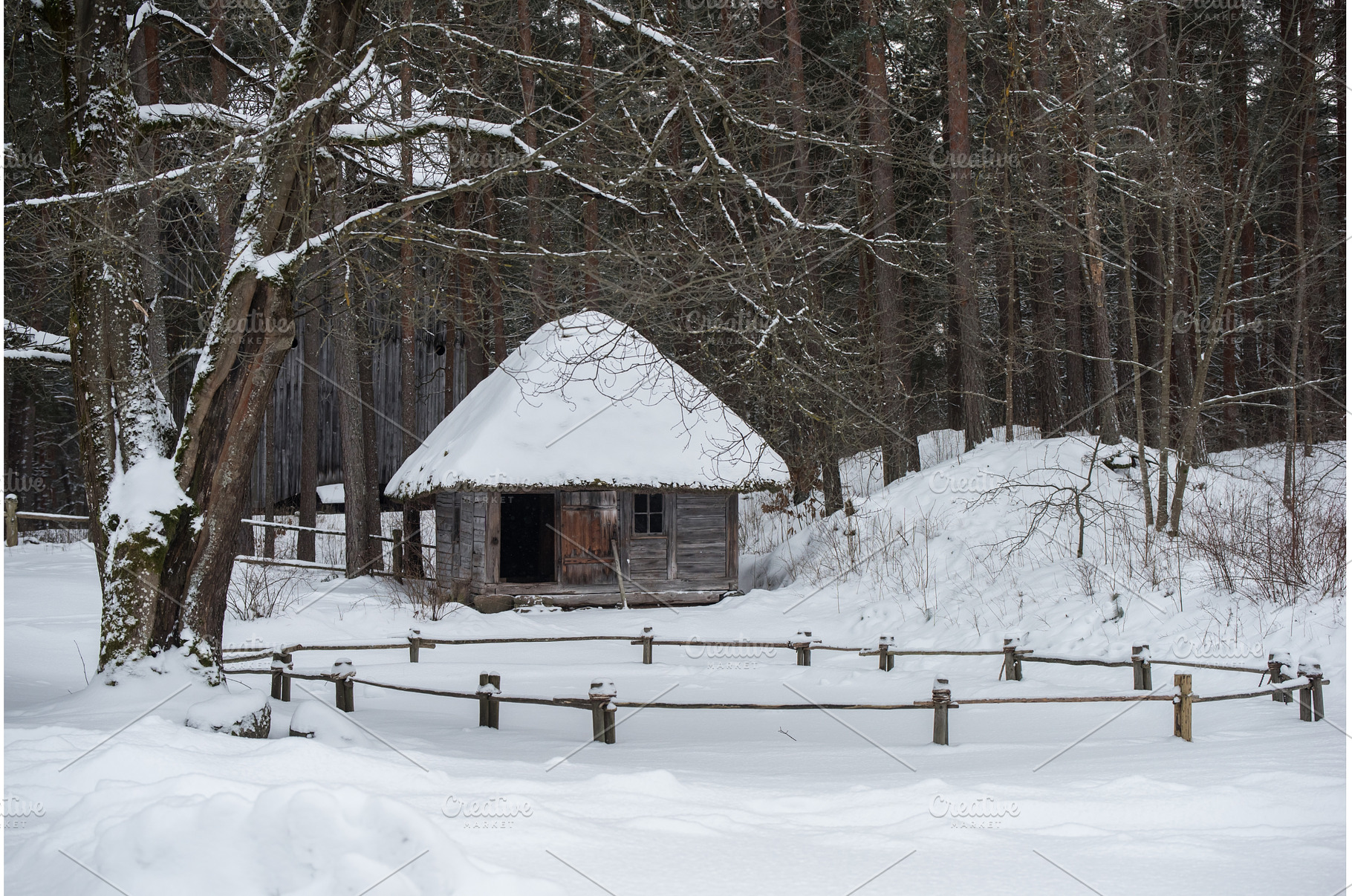 Latvian old wooden house with, an Architecture Photo by COLORFUL