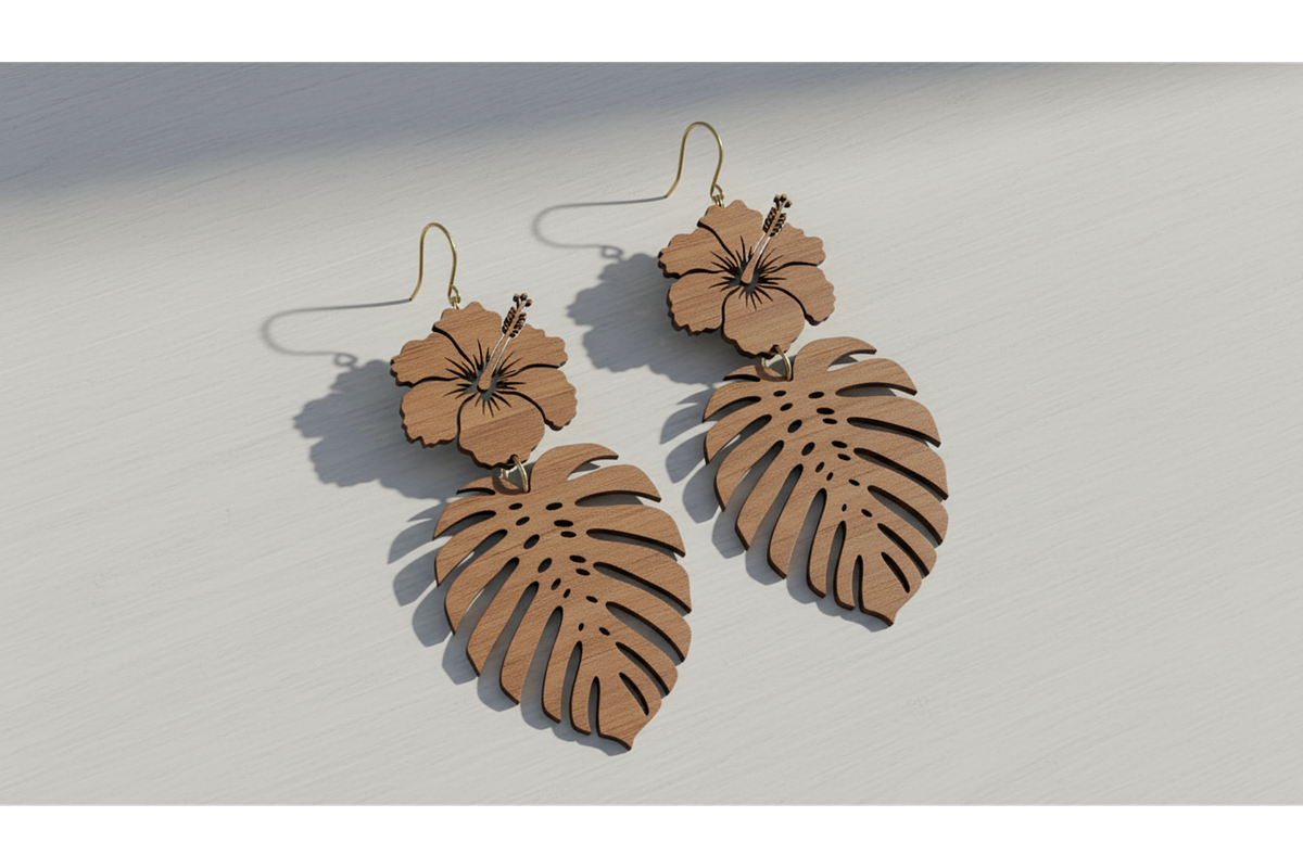 Elegant Floral Earring Set, a Graphic by musafir_fashion (Photo 7 of 11)