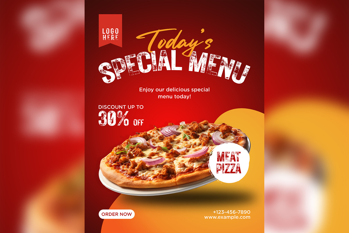 Fast Food Poster Design Template 47, a Social Media Template by shahsoft (Photo 2 of 2)