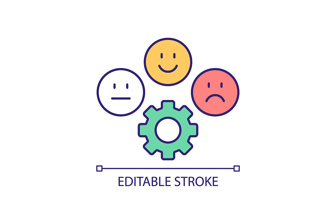 Control emotions RGB color icon, an Outline Icon by bsd studio ...