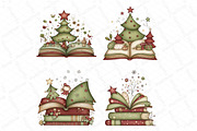 Whimsical Christmas Books Clipart, an Illustration by DreamPrint404 (Thumbnail 4 of 6)