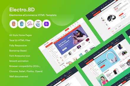 Electronics eCommerce HTML Template, a HTML Template by CodexCoder Themes