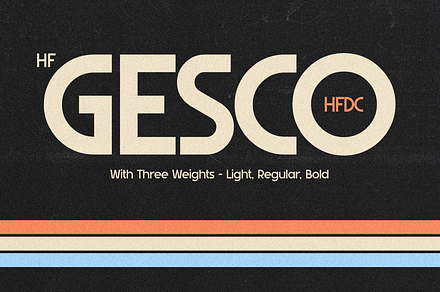 HF Gesco Family, a Sans Serif Font by 24Design Studios