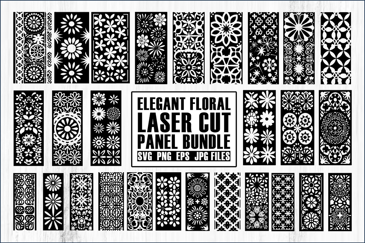 Elegant Floral Laser Cut Panel Bund, an Object Graphic by Creativeshirt (Photo 1 of 10)
