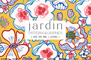 Mediterranean Bold Flower Pattern, a Pattern Graphic by likorbut (Thumbnail 1 of 13)