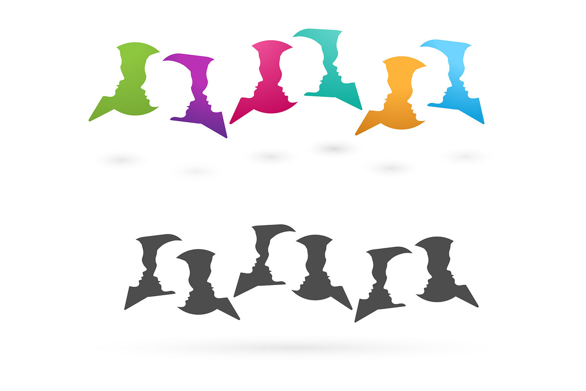 Speech bubbles line set, an Icon by LongQuattroArt (Photo 1 of 2)