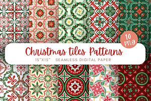 Christmas Tiles Seamless Patterns