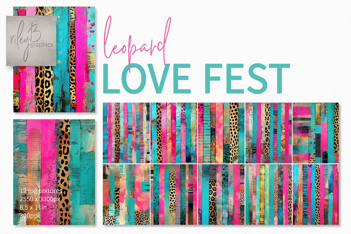 Leopard Love Fest, a Decorative Illustration by rileyBgraphics (Photo 1 of 6)