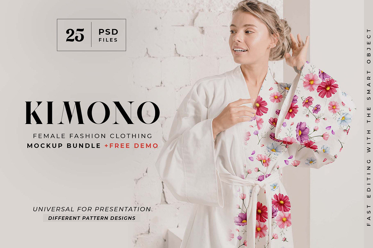 Kimono Dress Mockup Bundle + Freebie, an Apparel Mockup by Neutral Mockups (Photo 1 of 8)