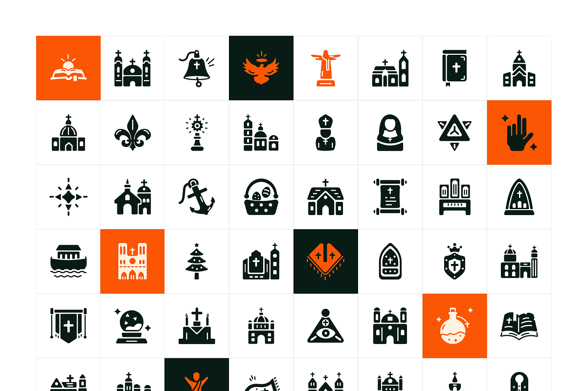Monastery Glyph Icons, a Solid Icon by Prosymbols (Photo 6 of 6)
