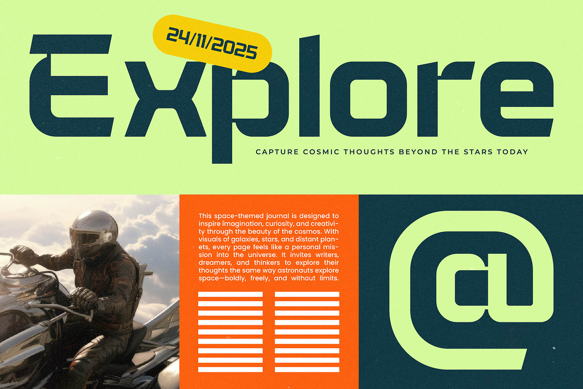 Digital Galaxy Futuristic Font, a Sans Serif Font by timelesstype.co (Photo 8 of 20)