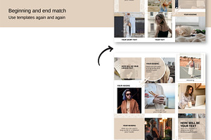 Beige Puzzle CANVA Insta Templates