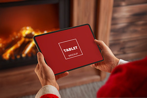 Christmas Tablet Mockup, an iPad Mockup by RSplaneta