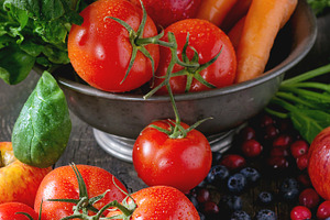 Mix of fruits vegetables and berrie featuring vegetables, fruits, and fruit, a Food & Drink Photo by Natasha Breen