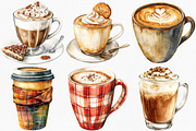 Thanksgiving Coffee Latte Clipart, an Illustration by Canvas Craft (Thumbnail 3 of 8)